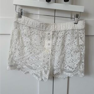 Anthropologie Lace pajama shorts